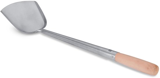 Spatel Roestvrijstalen Wok Chuan Turner met Ergonomisch Houten Handvat Traditioneel Aziatisch Kookgerei / 732W5-3