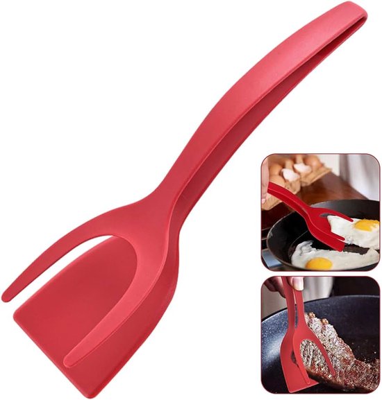 Spatel, spatel, 30 cm, 2-in-1 anti-aanbaklaag, spatel, kookgerei, turner, plastic spatel voor koken, flip-turner, spatel voor vis, ei, hamburger, pannenkoeken