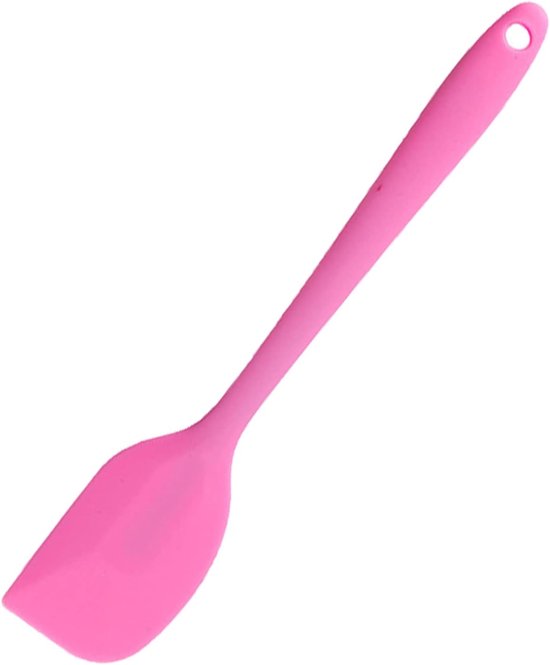 spatel, spatel deegschraper, deegschraper siliconen, hittebestendig, voor koken, bakken en roeren, vaatwasmachinebestendig en gemakkelijk te reinigen (roze)