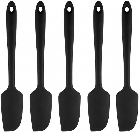 Spatels, 21 cm, kleine flexibele spatel, siliconen schraper voor de keuken, anti-aanbaklaag, spatel voor glazen, kommen voor het mengen, schrapen, keukengerei en banketbakkerij