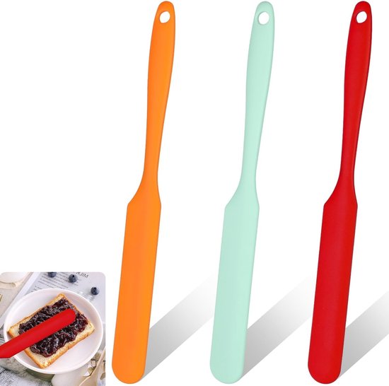 Spatels 24 cm lang handvat food grade siliconen spatels voor bakken hoge hittebestendige anti-stick jamverspreider veelkleurige schrapers voor keuken pot blender cake glazuur