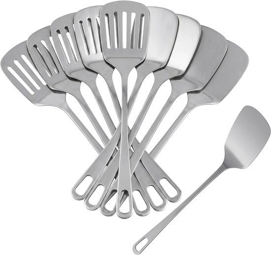 Spatels, antiaanbakpannen, zilveren spatels voor barbecue, hittebestendig, vaatwasmachinebestendig