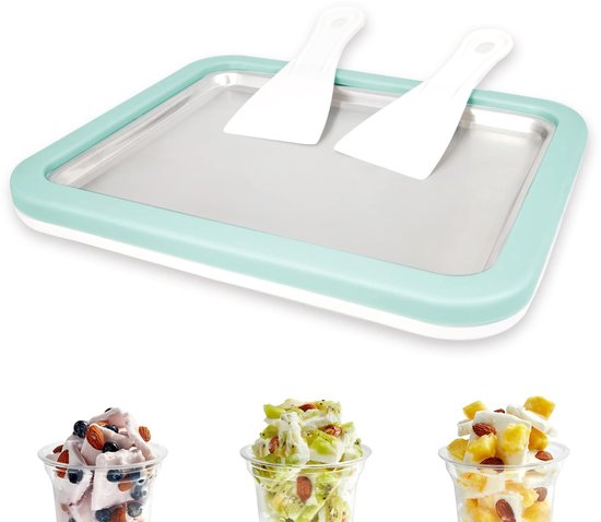 Spatels Bevroren Yoghurt Plaat Mini Vriezer Kit Machine (Mint Groen)