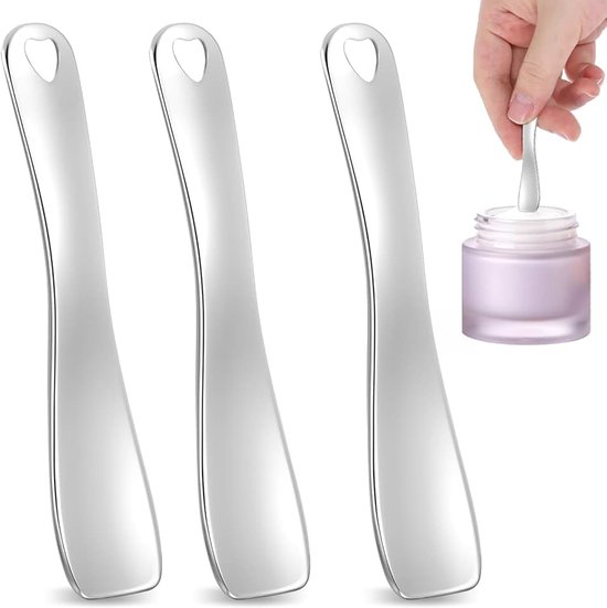 Spatels cosmetica, huidverzorging, cosmetica, lepel, beauty-scoop, herbruikbare mini-make-up applicator voor gezichtscosmetica, gezichtsmasker, crème, lotions en