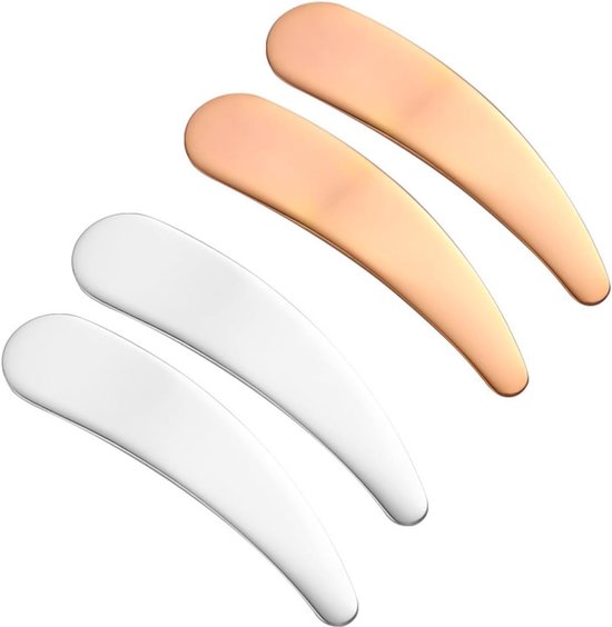 Spatels, cosmetica, metalen spatel, make-up gebogen spatel, mini-cosmeticaspatel, make-up applicator, beauty-scoop voor crème, gezichtsmasker, lotions, vochtinbrengende crèmes