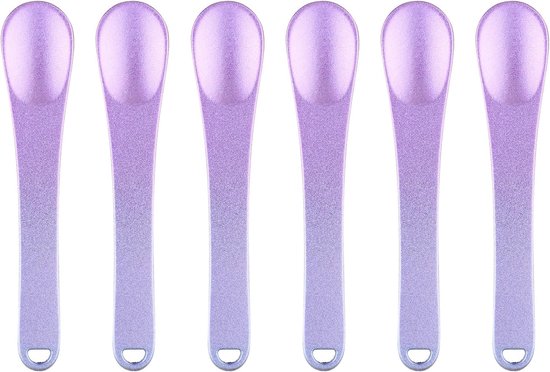 Spatels, cosmetica, mini-lepels, schep voor crèmespatel, make-up spatel, maskers, lippenstift (paars verloop)