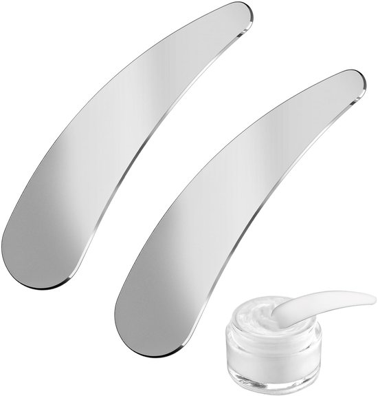 Spatels, cosmetische metalen spatels, gezichtsmasker spatels make-up spatels mini cosmetische spatels voor crème gezichtsmasker lotions vochtinbrengende crèmes