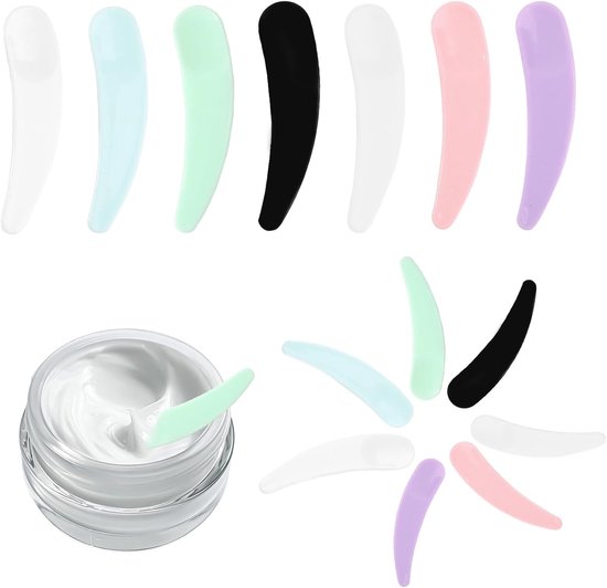 Spatels, cosmetische spatels, crème-spatel, mini cosmetische spatels, kleine cosmetische maskerschep, plastic spatels, herbruikbare spatels voor wasgel, gezichtsmasker, crème