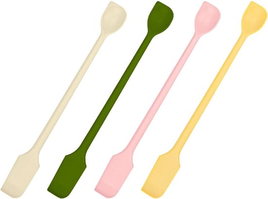 Spatels - dubbele kop schraper ideaal voor kleine containers en moeilijk bereikbare plaatsen, voor jampotten en crèmes (ca. 18 cm)