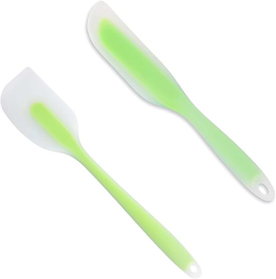Spatels, flexibele siliconen spatel, compatibel met Thermomix TM6 TM5 TM31, hittebestendige spatel, kleine spatel, schraper voor mengpan, bakken (groen)