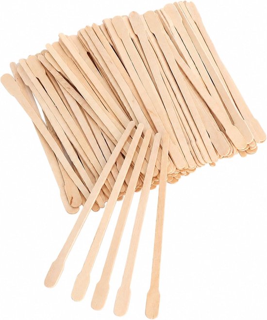 Spatels, houten stokjes voor ontharing, houten roerstaafjes