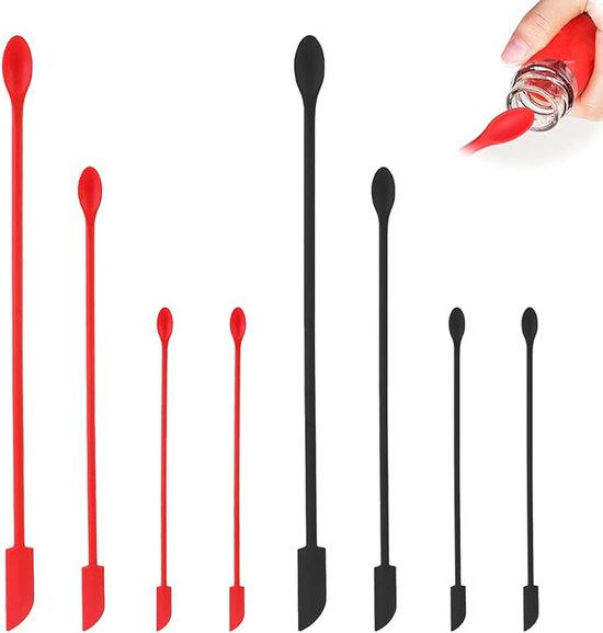 Spatels Make-up Schaber, Siliconen mini spatel voor cosmetica, Herbruikbare Kleine Dunne Pot Schaber voor het Verwijderen van Lotion, Flesschraper voor Keuken Voedsel Schoonheid Make-up