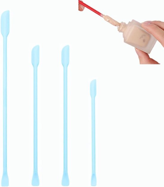 Spatels Make-up Schap, Siliconen Spatel voor Cosmetica, Herbruikbare Kleine Dunne Potlepel voor het Krijgen van de Laatste Druppel Lotion Crème Eruit, voor Keuken Voedsel Koken