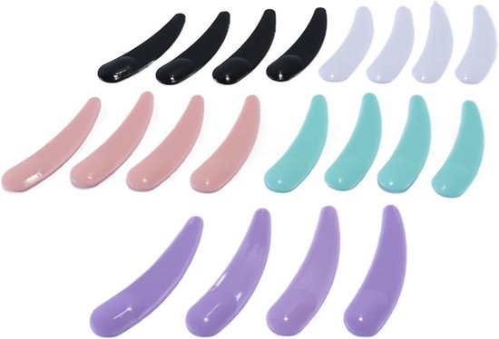 Spatels, mini-crèmelepels, gebogen voor gezicht, lichaam, doe-het-zelf, huidverzorging, make-up, gereedschap, wit, roze, paars, groen, zwart