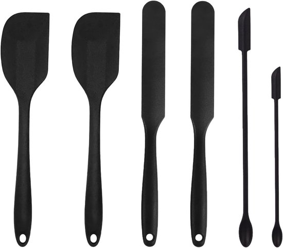 Spatels set, taartschrapers kleine siliconen spatel hoge hittebestendige anti-aanbakpot herbruikbaar voor koken, bakken en mixen