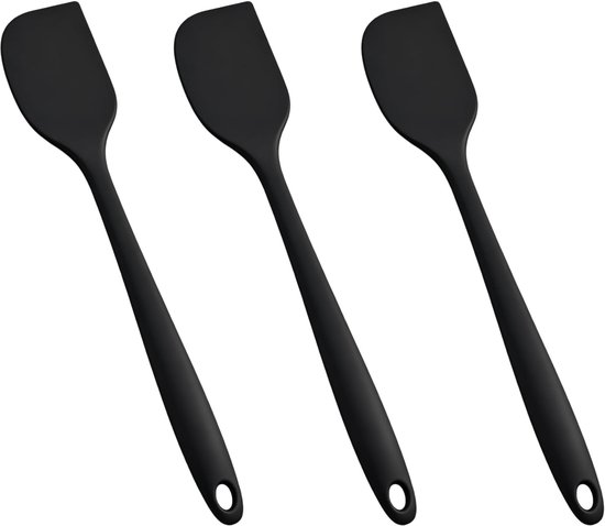Spatels tot 230 °C, deegschraper siliconen, flexibele keukenschraper siliconen voor het roeren en schrapen mengen, spatel keuken anti-aanbakbestendig