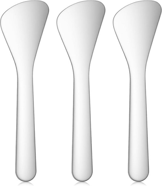 Spatels van metaal, herbruikbare mini-spatels voor cosmetica, draagbare huidverzorgingspatels, praktische make-up tools voor het mengen, aanbrengen en testen van plantaardige