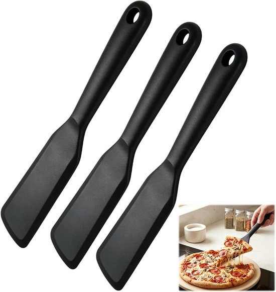 Spatels van siliconen, hittebestendig, anti-aanbaklaag en BPA-vrij, voor pannenkoekenpan, bakken, serveren en mengen