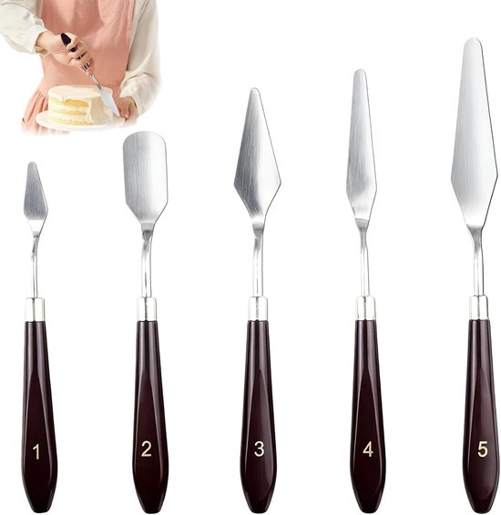 Spatels voor het gladmaken, hoekpalet, roerschraper, taartdecoratie, schraper, crèmespatel, structuurpasta voor taarten, bakken, bakkerijen