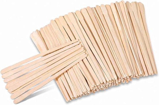 Spatels voor ontharing, wegwerp houten stelen, houten waxsticks, wenkbrauwen, houten spatel, waxing applicator, knutselhouten stokjes voor ontharing