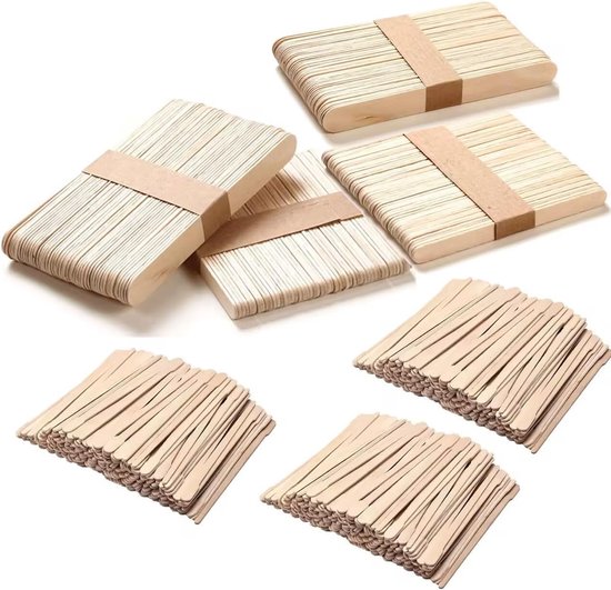Spatels, waxapplicator, houten spatel, houten spatel, kleine houten stokjes voor ontharing of houthandwerk