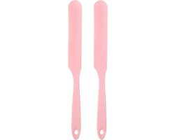 Spatelschrapers, 2 stuks, herbruikbare antiaanbaklaag, flexibele spatel voor epoxyhars, vloeistof, schilderkunst, doe-het-zelf handwerk, roze