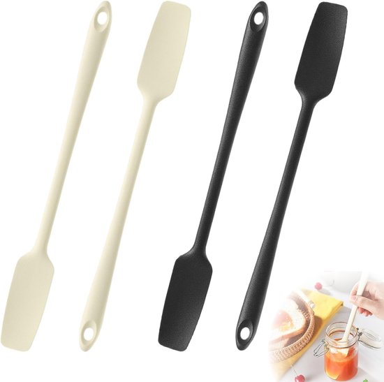 Spatelset (4-delig), verlengde handgreep 28,2 cm, hittebestendig, voor jam en sauzen