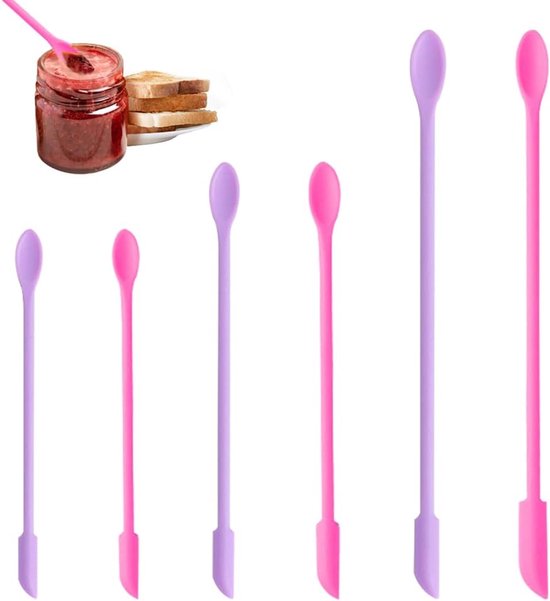 Spatelset met gezichtscremelepels, potschraper, herbruikbaar schoonheidsgereedschap voor make-up, smalle flesroerder en cosmetica keuken