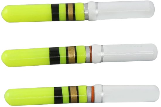 SPHProducts - Nacht Vissen - LED Float - Gloeiende Bobbers - Groente - Lichtgevende Float - Gereedschap voor Nachtvissen - 3 Stuks van Merkloos