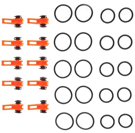 SPHProducts - Visaccessoire - Haakhouder voor hengels - Oranje - 10 stuks - Ideaal