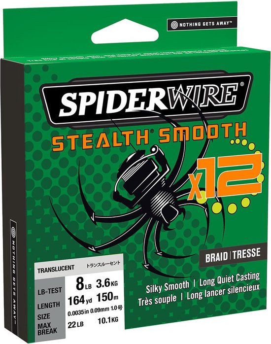 Spiderwire Stealth Smooth 12 Vlecht 150 M Geel 0.190 mm van Spiderwire