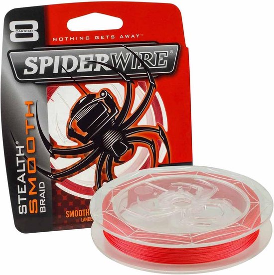 SpiderWire Stealth Smooth 8 - Code Red - 16.5kg - 0.15mm - 150m - Rood van Merkloos