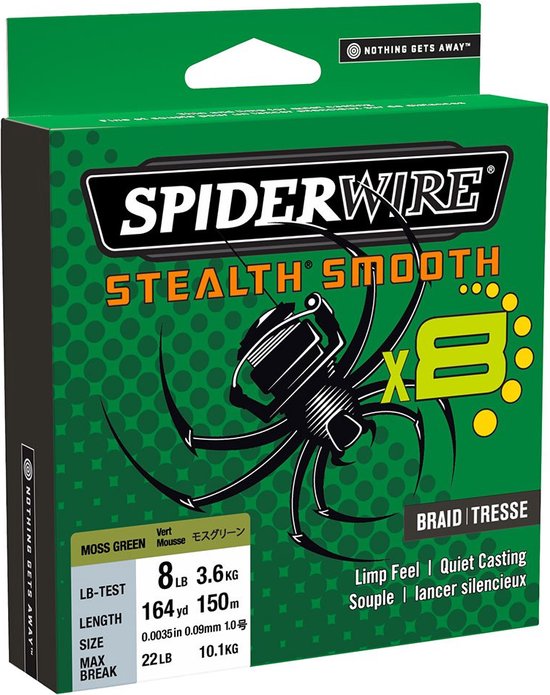 Spiderwire Stealth Smooth 8 Gevlochten Vislijn 2000 M Groen 0.060 mm van Merkloos