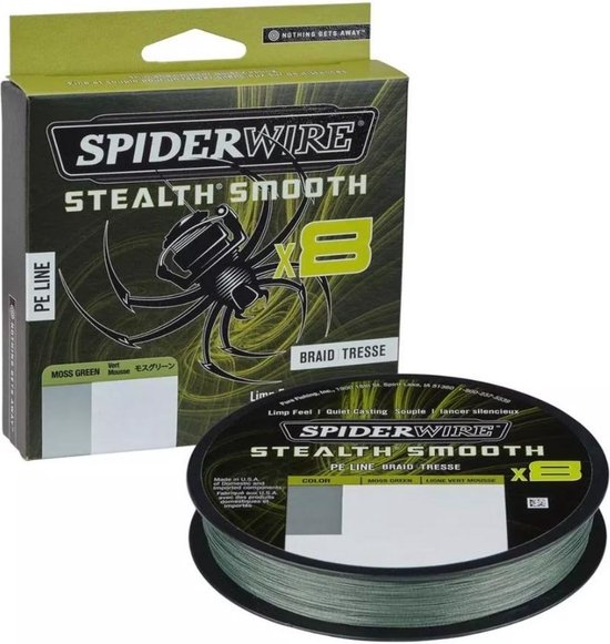 Spiderwire Stealth Smooth 8 - Moss Green - 23.6kg - 0.23mm - 300m - Groen van Spiderwire