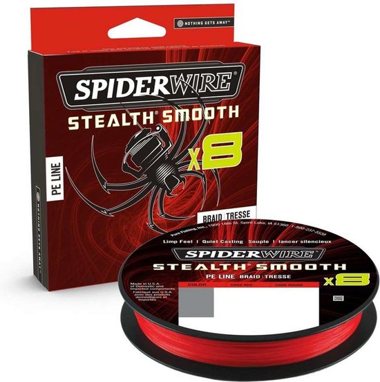 SpiderWire Stealth Smooth8 PE Braid Code Red 300m Vislijn van Merkloos