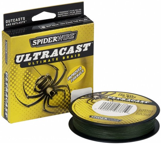 Spiderwire Ultra Cast - Low Vis Green - Gevlochten Lijn - Vislijn - 0,17mm 18,10kg 110m