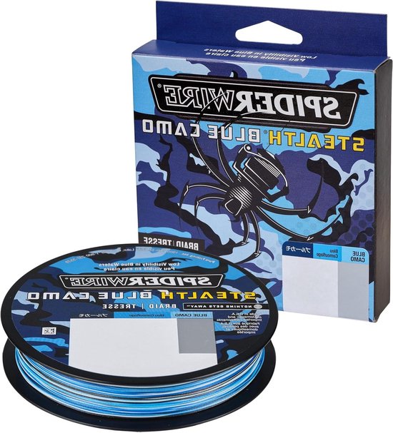 Spiderwire Vislijn - Gevlochten Lijn - Vissen - Colorlock Technologie - 300 Yards - Blauw Camouflage