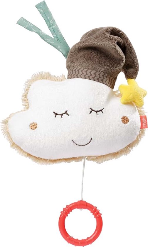 Spieluhr Baby Einschlafhilfe Wolke - Kuscheltier mit sanfter Einschlafhilfe Melodie "Schlaf Kindlein schlaf" - Babyspielzeug für Unterwegs und Zuhause - Musikspielzeug für Babys und Kleinkinder