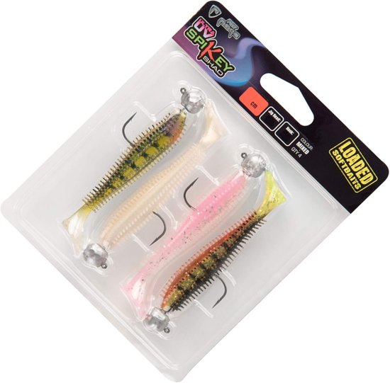 Spikey Shad 9cm 10g 3/0 Mixed UV Softbaits voor Vissen van Merkloos