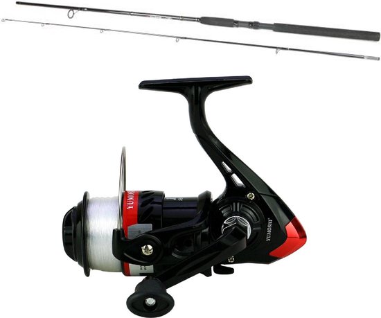 Spinhengel set - DLT Pursuit Spin 2.40m - Yumoshi werpmolen met nylon van DLT