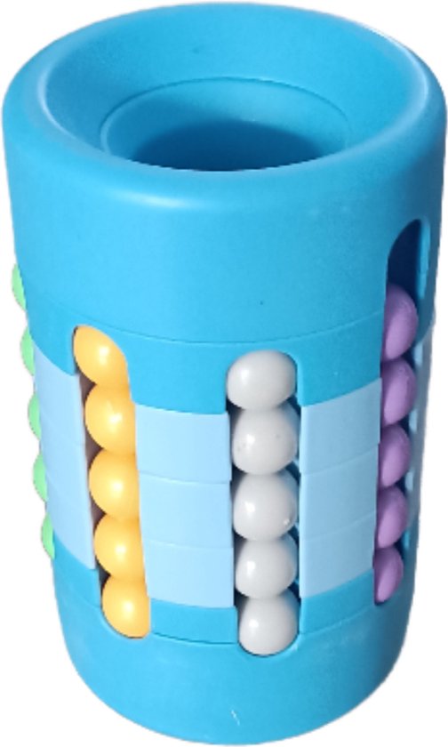 Spinner - educatief - pennenhouder - Magic cube - magic beans - blauw