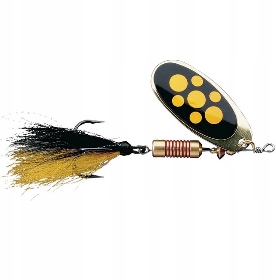 Spinner Kunstaas Maat 1 Blacky voor Baars & Snoek