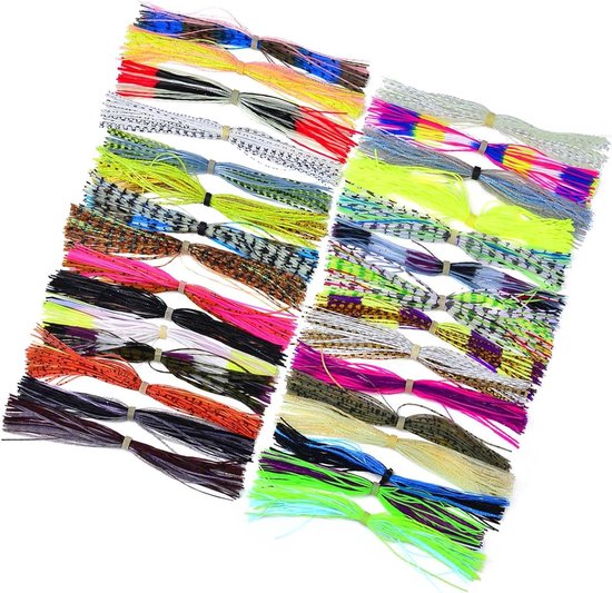 Spinnerbait Rokken - Jigs Inktvis - Vissen - Scheurbestendig Materiaal - 30 Bundels - Willekeurige Kleur