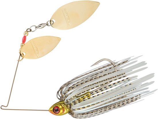 Spinnerbait Vissen Lokken - Vibra-Flx Lokker - Vis Vangen - Sterk Vibra-Flx Frame - 3/8 Ounce - Gouden Shiner