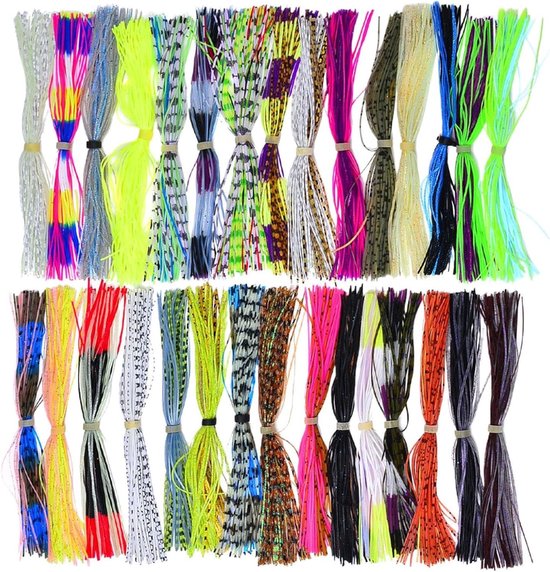 Spinnerbaits voor bas - Jig rokken - Vissen verbeteren - Levendige bewegingen - 30 bundels - Diverse kleuren