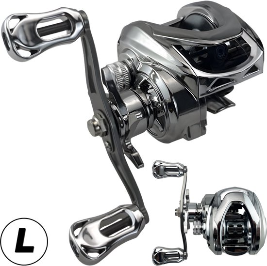 SpinnerBite™ Baitcaster - Hendel Links - 12 Slip-instellingen - RVS-lagers - Molen - Vissen - Hengelmolen - Vismolen - Aas - Kunstaas - Hengel - Baitrunner van Merkloos
