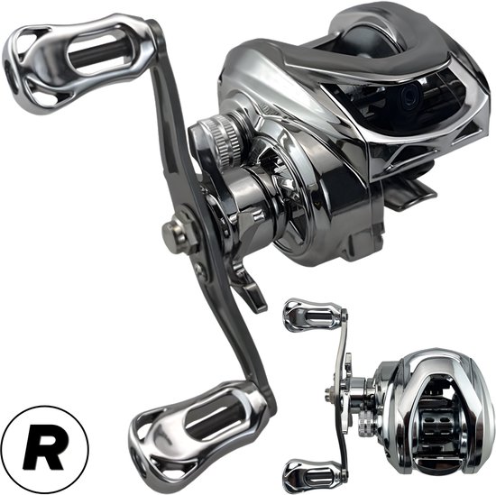 SpinnerBite™ Baitcaster - Hendel Rechts - 12 Slip-instellingen - RVS-lagers - Molen - Vissen - Hengelmolen - Vismolen - Aas - Kunstaas - Hengel - Baitrunner van Merkloos