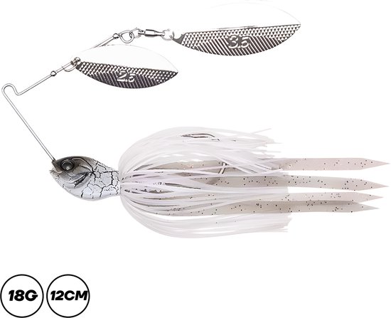 SpinnerBite™ PRO1.02 - 18G - 12CM - Premium Spinnerbait - 2 Lepels - Hoogwaardige details - kunstaas - kunstaas roofvis - snoek - hengelsport van SpinnerBite™