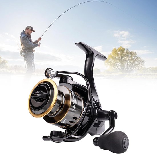 Spinning Fishing Reel - Rapid Angel - 12+1 BB RVS - Ultra Smooth en Krachtig - Voor Zoet- en Zoutwater Vissen - Maximaal 10 kg van Merkloos