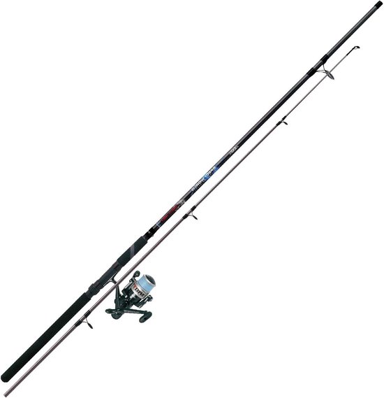 Spinning Hengel Set - Vishengel met Molen - Forel Vissen - Compleet met Lijn - 2.70 Meter - Grijs